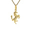 Gold horse pendant 14 crt