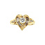 Gold-Herzring mit Diamant 14 Karat