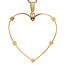 Gouden hart hanger met diamant 14 krt