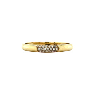 Gouden ring met pave 14 krt* nieuw