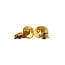 Gold stud earrings with zirconia 14 crt