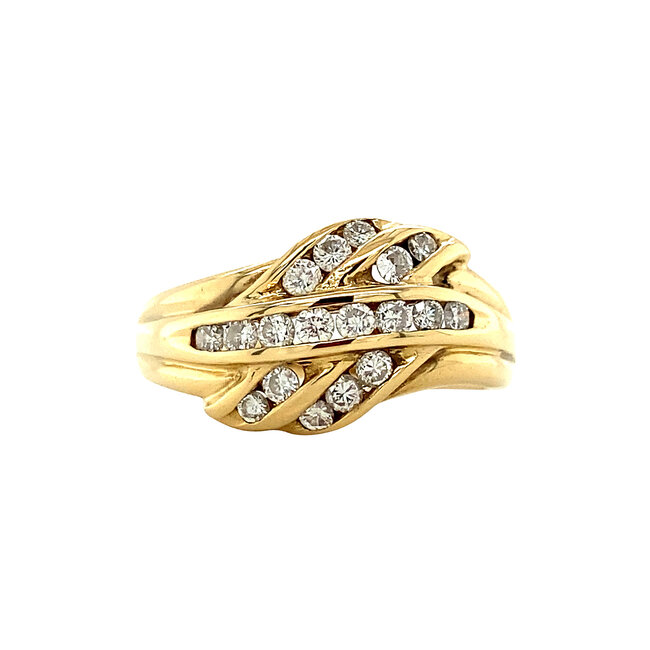 Gold ring with diamond 18 crt