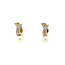 Gold stud earrings with pearl and diamond 14 crt