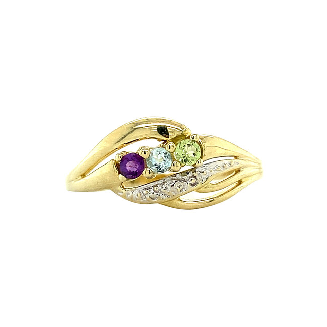 Ring with colored stones 8 crt