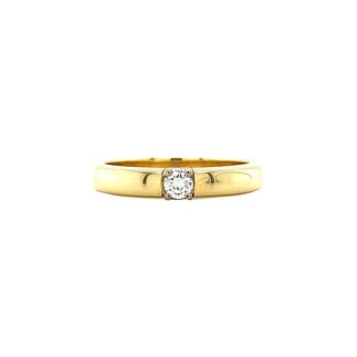 Gouden memoire ring met diamant van Diamonde 14 krt