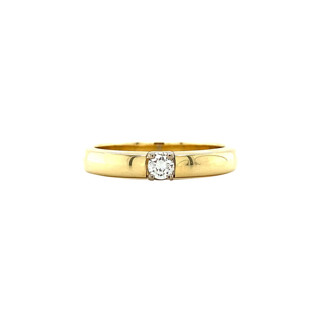 Gold memoire ring with diamond from Diamonde 14 kt