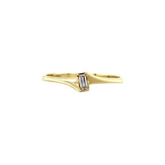 Gold ring with diamond 14 kt