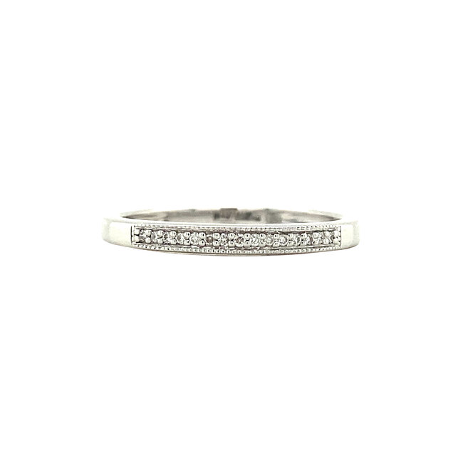 Witgouden ring met diamant van Diamonde 14 krt