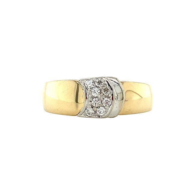 Gold ring with zirconia 14 kt