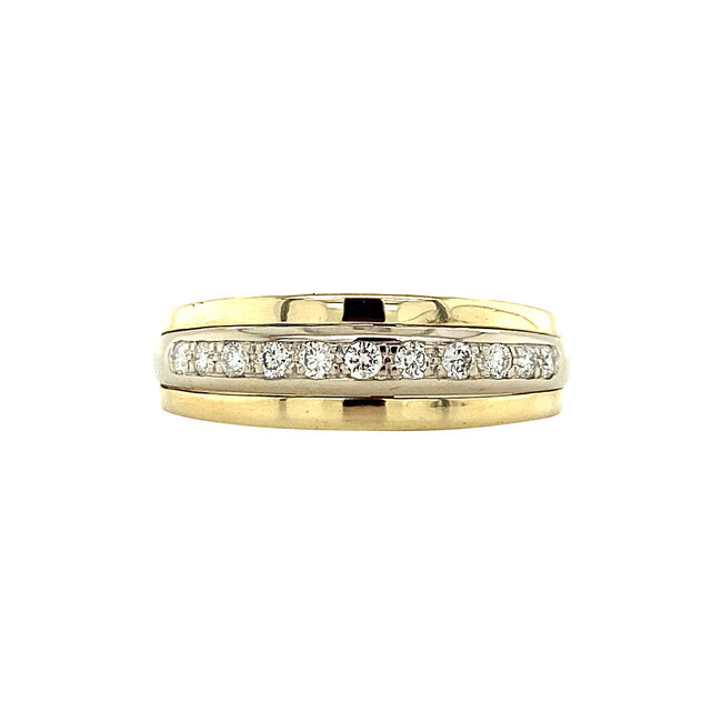 Gold ring with diamond 14 kt