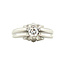 White gold pinky ring with diamond 18 karat