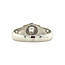 White gold pinky ring with diamond 18 karat
