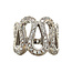 White gold ring with zirconia 14 karat