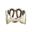 White gold ring with zirconia 14 karat