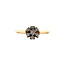 Gold entourage ring with diamond 14 karat