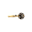 Gold entourage ring with diamond 14 karat
