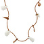 Roségoldenes Choker mit weißen Steinen 14 Karat