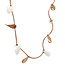Roségoldenes Choker mit weißen Steinen 14 Karat