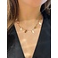 Roségoldenes Choker mit weißen Steinen 14 Karat