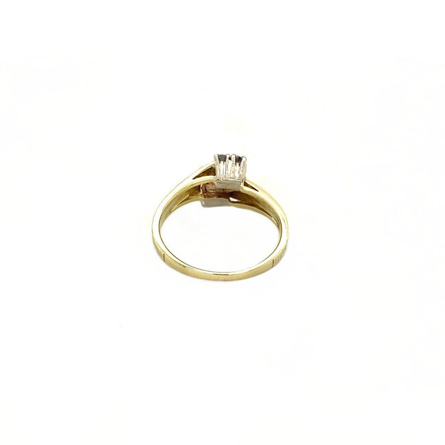 Gold ring with diamond 14 kt