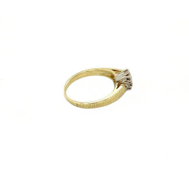 Gouden ring met diamant 14 krt