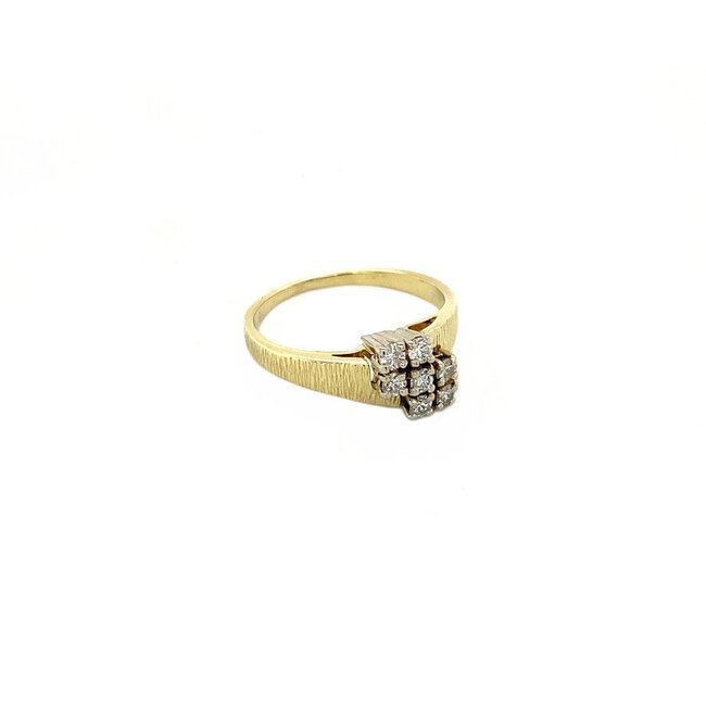 Gouden ring met diamant 14 krt