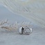 White gold folding earrings with diamond 14 krt