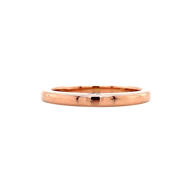 Roségoldener Ring mit Diamant 14 Karat