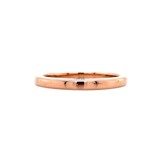 Rosegouden ring met diamant 14 karaat