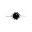 Witgouden entourage ring met diamant 14 karaat
