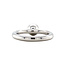 Witgouden entourage ring met diamant 14 karaat