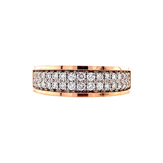Roségoldring mit Diamant 14 kt* neu