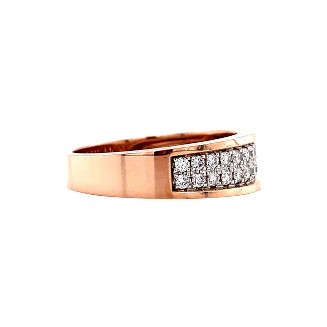 Rose gold ring with diamond 14 kt* new