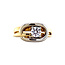 Goldener Ring mit Zirkonia 14 kt