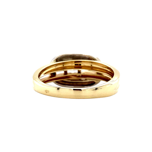 Gouden ring met zirkonia 14 krt