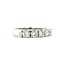 White gold row ring with diamond 18 kt