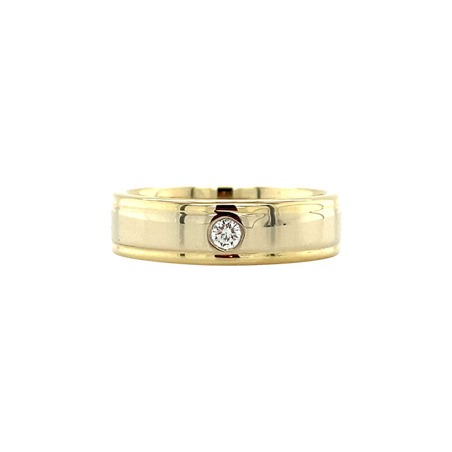 Goldener Ring mit Diamant 14 kt