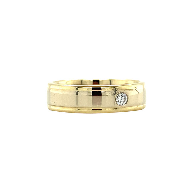 Gold ring with diamond 14 kt