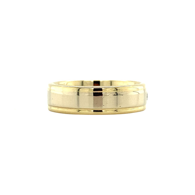 Gold ring with diamond 14 kt