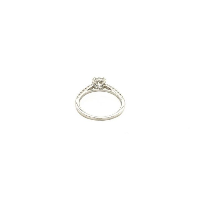 White gold ring with diamond 18 kt* new