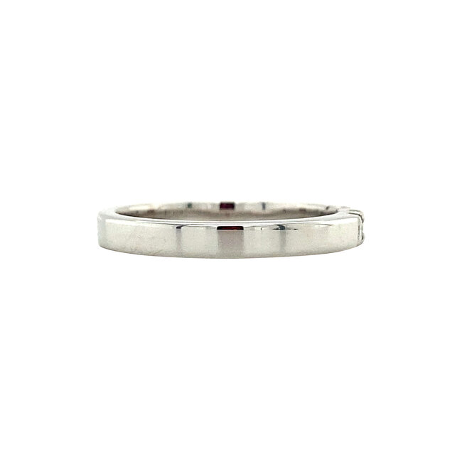 White gold memoire ring with diamond 14 kt* new