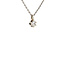 White gold solitaire pendant with diamond 14 kt