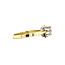 Bicolour golden solitaire ring with diamond 14 kt