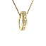 Gold pendant with diamond 14 kt