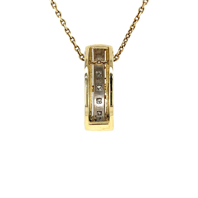 Gold pendant with diamond 14 kt