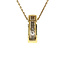 Gold pendant with diamond 14 kt