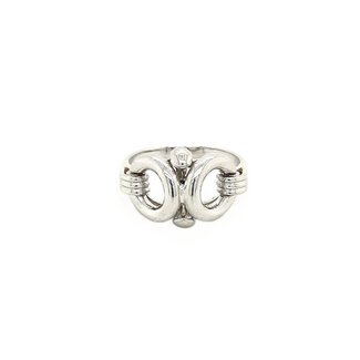 White gold fantasy ring 14 kt