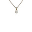 White gold solitaire pendant with diamond 14 kt