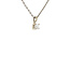 White gold solitaire pendant with diamond 14 kt