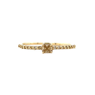 Gold ring with diamond 14 kt